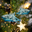 Shark Christmas Ornament 2022 Hanging Tree Ornaments Gift Ideas For Shark Lovers
