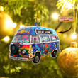 Personalized Hippie Bus Ornament 2022 Christmas Tree Hanging Ornaments