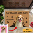 Personalized Photo Chihuahua You Brought Gifts Right Doormat Pet Lover Front Door Decor