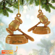 Personalized Lawyer Christmas Ornament Lawyer Scales Of Justice And Gavel Ornament
