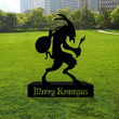 Merry Krampus Yard Sign Xmas Holiday Krampus Lawn Decoration Outdoor