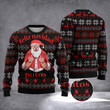 Santa Middle Finger Feliz Navidad Putos Ugly Christmas Sweater Funny Christmas Clothing