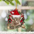 Highland Cow Christmas Ornament Mooey Christmas Ornament Gifts For Cow Lovers