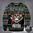 Feliz Navidad Putos Ugly Christmas Sweater Pirate Skull Feliz Navidad Sweater Gift For Him