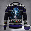 Skull Ugly Christmas Sweater Horror Scary Xmas Apparel Presents For Dude