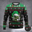 Weed Skull Feliz Navidad Putos Ugly Christmas Sweater Im Dreaming Of A Green Christmas Clothing