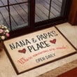 Nana And Papa's Place Where Memories Are Made Open Daily Doormat Front Porch Door Mats