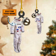 Personalized Astronaut Ornament Vintage Astronaut Ornament Christmas Tree Hanging