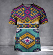 Tribal Aztec Pullover T-Shirt Aztec Graphic Shirt Mens Womens