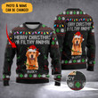 Personalized Photo Golden Retriever Merry Christmas Ya Filthy Animal Sweater Dog Xmas Sweater
