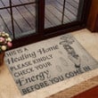 Wicca Sage Burning This Is A Healing Home Please Kindly Check Your Energy Doormat Decor Gifts