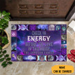 Personalized Check Ya Energy Before You Come in This House Doormat Wiccan Symbols Funny Mats