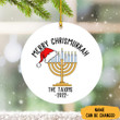 Personalized Hanukkah Ornament Hanukkah Christmas Tree Ornaments Merry Chrismukkah 2022