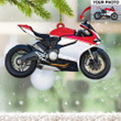 Custom Photo Motorcycle Christmas Ornament With Picture Gifts For Motorcycle Enthusiast