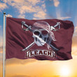 Coach Leach Mississippi State Flag Jolly Roger Maroon Pirate Flag Gift For Football Fan
