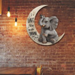 Elephant I Love You To The Moon And Back Metal Sign Cute Elephant Wall Art For Living Room