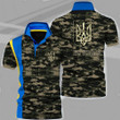 Slava Ukraini Trident Ukraine Symbol Polo Shirt Men Camo Clothing