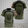 Personalized Denmark Ukraine Shirt Ukraine Flag Trident Clothing Mens