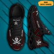 Custom Mississippi State Pirate Shoes Mike Leach Pirate Max Soul Shoes Bulldogs Football Gifts