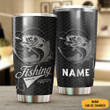 Custom Fishing Makes Me Happy Tumbler Personalized Coffee Tumbler Gift For Fishing Lovers