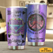 Custom Peace Sig Every Little Thing Is Gonna Be Alright Tumbler Peace Love Hippie Tumbler Gift