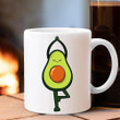 Avocado Yoga Mug Funny Avocado Coffee Mugs Best Gifts For Vegetarians