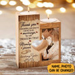 Custom Photo Thank You For Being The One To Unite Us In Marriage Heart Candle Holder Decoration