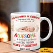 Custom Picture Hi Mommy Daddy Grandma Told Me That You Are Awesome Mug Gift For Parents