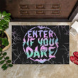 Witch Doormat Enter If You Dare Doormat Halloween Front Door Decoration