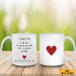 Personalized I Will Always Be By Your Side Mug Couple Coffee Mugs Gifts For Valentine