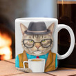 Cat Drinking Coffee Mug Funny Design Cat Mugs Best Gifts For Boyfriend