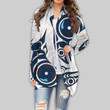 Pacific Northwest Style Salmon Women's Cardigan With Long Sleeve Haida Art Clothes For Women