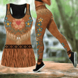 Native American Flowers Tank Top & Legging Combo Clothing For Womens