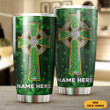 Personalized Irish Cross St Patrick's Day Shamrock Tumbler Custom Coffee Tumblers