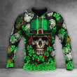 Skull Saint Patrick's Day Hoodie Happy St Patrick's Day In Irish Shamrock Clothing For 2023