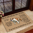 Bulldog This Is Our Place We Make The Rules If You Hurt Me Doormat Dog Lover Funny Welcome Mats