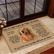 Golden Retriever This Is Our Place We Make The Rules If You Hurt Me Doormat Dog Owner Gifts