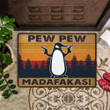 Penguins Pew Pew Madafakas Doormat Fun Door Mats Indoor Outdoor Penguins Merchandise