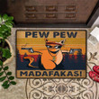 Cat Pew Pew Madafakas Doormat Funny Cat Doormat Humorous Cool Doormat Unique