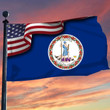 Virginia Flag Americam And Virginia Staye Flag Outside Home Decor