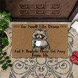 Racoon You Smell Like Drama And A Headache Doormat Raccoon Lovers Funny Mats