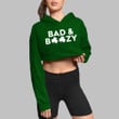 Bad And Boozy St Patrick's Day Cropped Hoodie Irish St Patrick's Day Shamrock Clothing For 2023