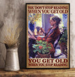You Get Old When Stop Reading Vintage Poster Wall Decor Best Gift For Book Lovers