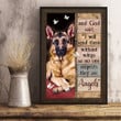 German Shepherd And God Said I Will Send Them Without Wings Poster Dog Lovers Wall Art Decor