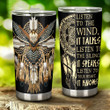 Eagle Feather Listen To The Wind It Talks Tumbler Eagle Gifts For Dad Father's Day Ideas