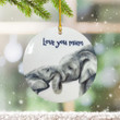 Elephant Love You Mum Ornament Mother's Day Ornament Decoration Gift