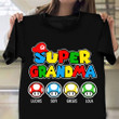 Personalized Super Grandma Shirt Grandma Mother's Day Shirt 2023 Mom Customized Gift