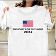 Tim Scott For President T-Shirt American Flag Tim Scott For President 2024 Clothing