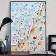 Abstract Ocean Seascape Print Poster Wall Art Living Room Decoration Housewarming Gifts