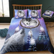 Native American Wolf Bedding Set 3D Print Wolf Dream Catcher Bedding Duvet Cover